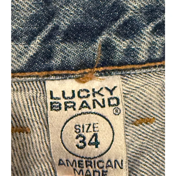 Vintage Y2K Lucky Brand Dungarees Men’s Size 34 Relaxed Baggy Fit Bootcut USA - Picture 11 of 11